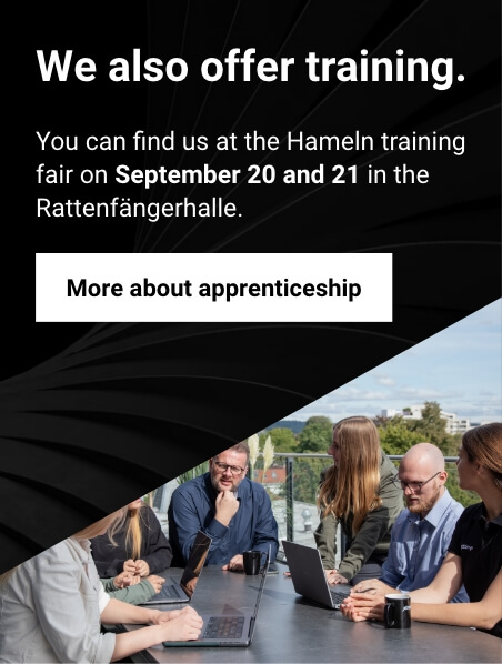 You can find us at the Hameln training fair on September 20 and 21 in the Rattenfängerhalle.